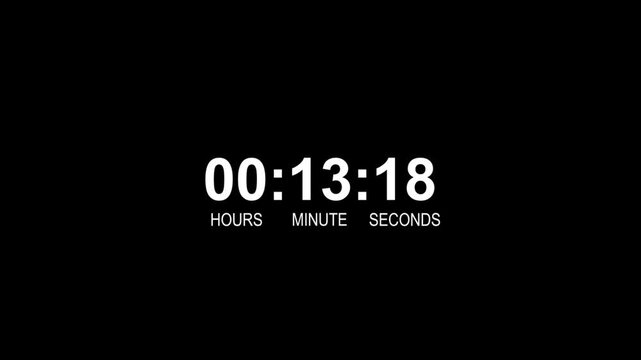 Countdown Digital Clock Animation 30 to 0 minute Countdown digital clock timer icon.Animation of glowing 30 to 0 minute countdown timer. 4k animation video Countdown.