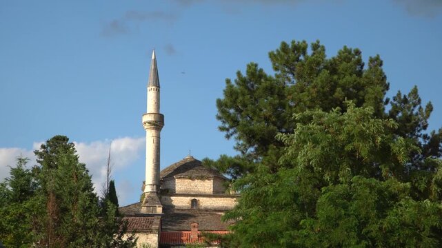 Aslan Pasha Mosque in Ioannina Old City Castle, Nature Framed Landmark Historic Building