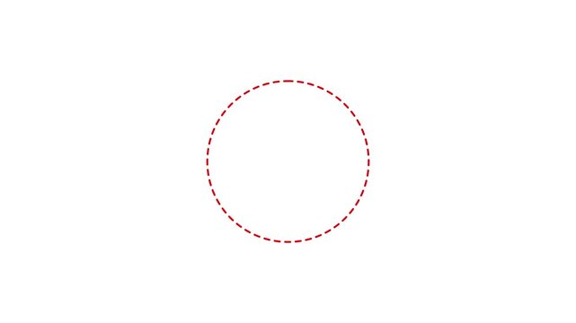 Set of animated hand-drawn circle lines on white background.4k quality video.