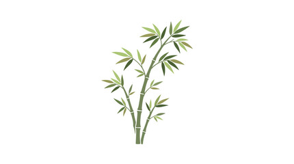 Naklejka premium Minimalist Hand Drawn Bamboo Stalk Illustration