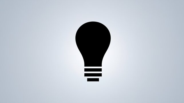 enlightenment. A single lightbulb icon against a soft gradient background, symbolizing innovation and creative ideas. product launch decks.