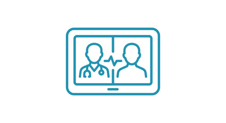 Fototapeta premium Online video consultation between doctor and patient.
