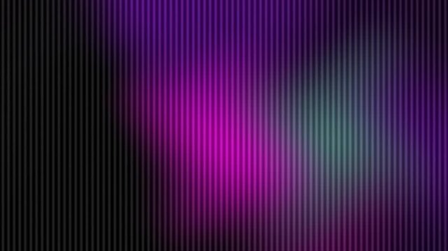 Vibrant purple and cyan light glows over a dark vertical lined texture creating a modern synthwave or vaporwave aesthetic.