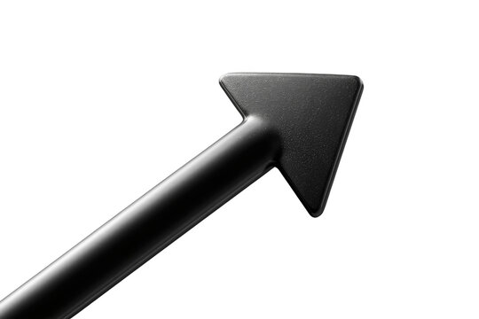 Bold black diagonal arrow pointing upward right