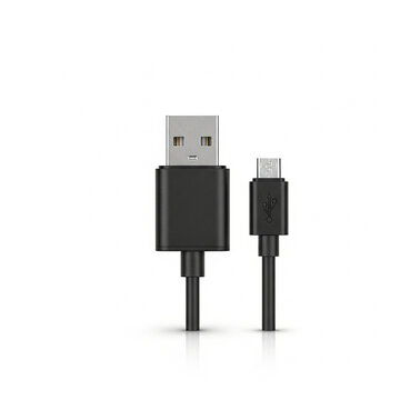 Usb cable with usba and microusb connectors isolated on white background