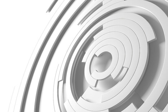 Minimal white concentric circular background with layered rings and precise geometry for clean modern poster and wallpaper