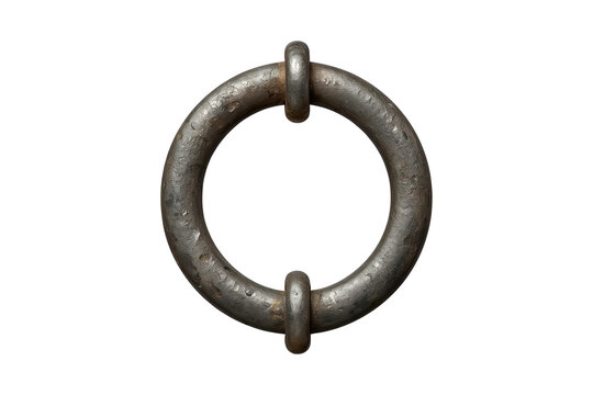 Rustic gray iron ring fixture isolated