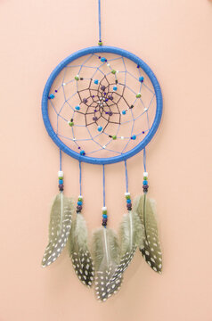 Dream catcher and abstract bokeh background