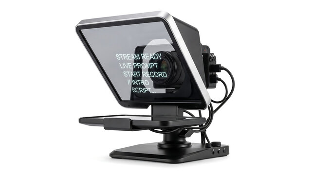 Professional Teleprompter with Smartphone for Video Content Creation