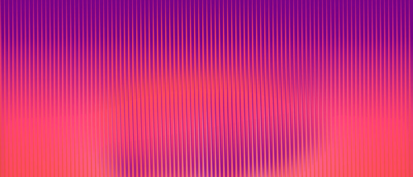Abstract glass gradient background, vertical ribbed background with pink and purple gradient