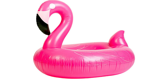 Pink inflatable flamingo pool float toy