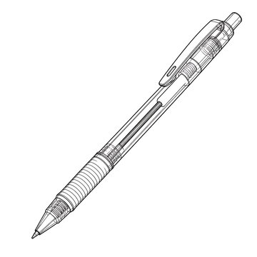 technical pen diagram, transparent pen illustration, engineering drawing pen, technical drafting tool, blueprint pen, precision pen design, vector pen illustration, isolated pen graphic, transparent b