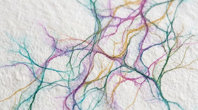Iridescent Pigment Veins in Turquoise Magenta Gold and Violet, Abstract Art Background
