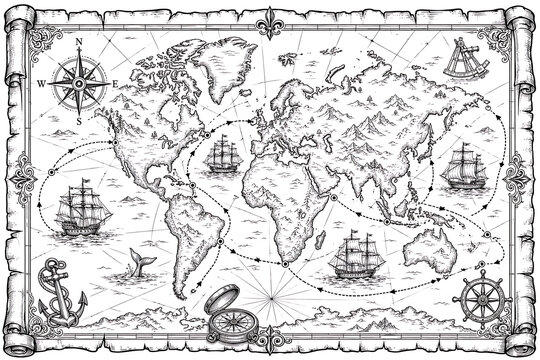 vintage sailing route map, vintage nautical map, sailing route chart, nautical navigation, maritime map, antique sailing map, vintage cartography, antique cartography, nautical chart, maritime navigat