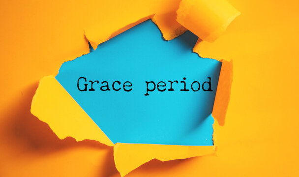 Loan grace period concept, temporary payment delay after borrowing