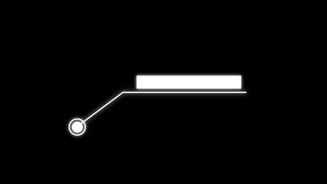 Futuristic HUD callout rectangle and text box animation, 4K technology motion graphics.