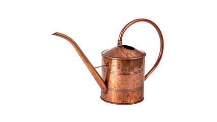 Classic vintage copper watering can garden hardware equipment tool isolated on transparent background © Dmitry