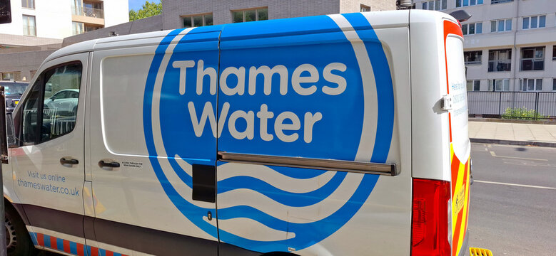 London, UK, August 8th 2026:A parked Thames Water Van in London. Servicing, repairs and maintenance for a burst water mains pipe leak in Lisson Grove, NW London. 