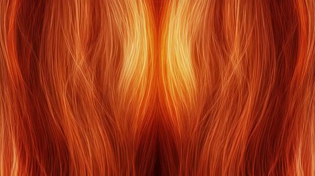 Close-up of vibrant orange and red fur texture