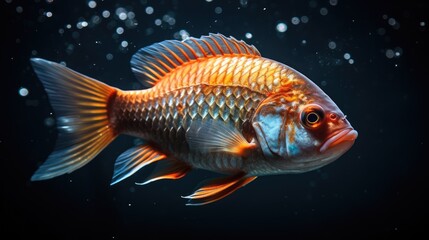 Fototapeta premium Vibrant fish swimming gracefully underwater