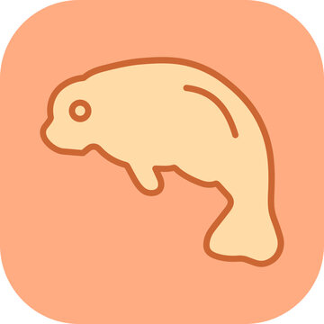 Manatee Vector Icon