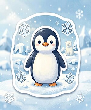 Penguin in the Snow