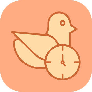 Early Bird Vector Icon