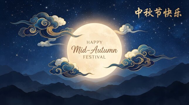 Celebrating the mid autumn festival a time for family reunions moon gazing and the enjoyment of delicious mooncakes under the radiant full moon's gentle glow