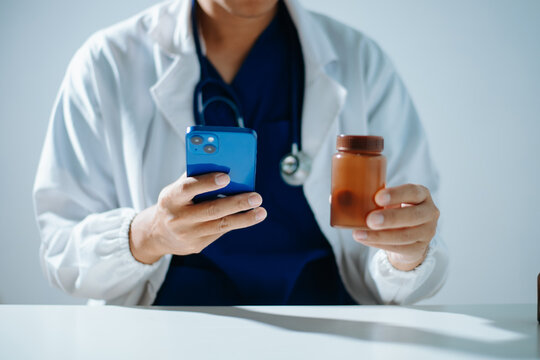 Professional healthcare worker calculating finance and budget data on a calculator. Medical accounting for cost analysis