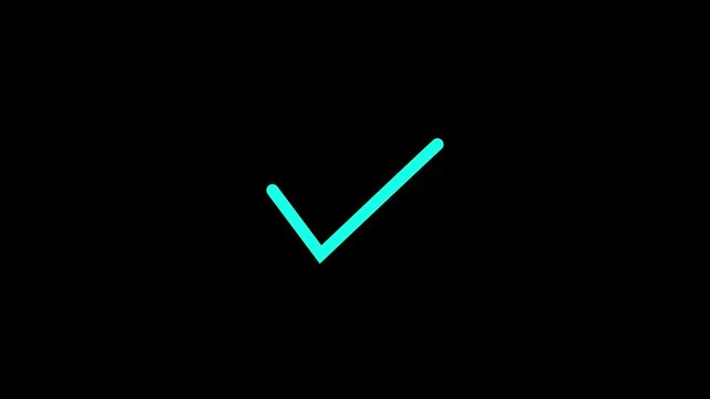 Check mark icon animation video, tick or cross confirm correct accept and reject select checkbox 