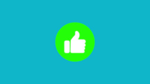 Check and like icon animation, alpha channel, 4K. Perfect for social media, approval, feedback, and positive reactions.