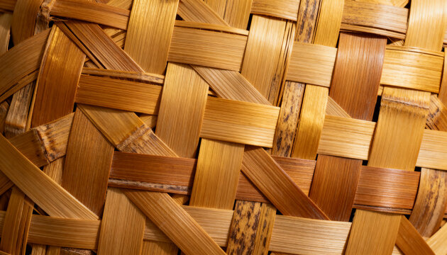 abstract background with texture of woven bamboo strips