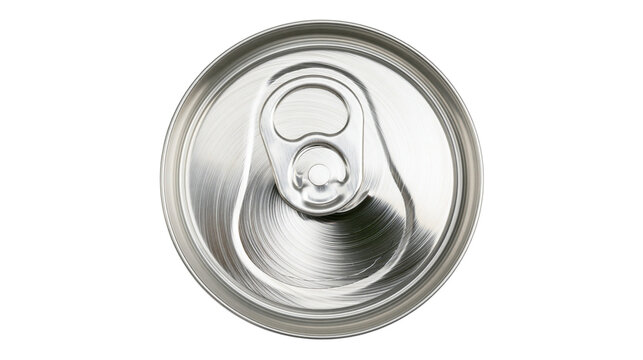 Aluminum beverage can top with pull tab