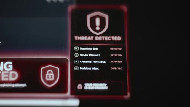 threat detection checklist identifies four phishing indicators