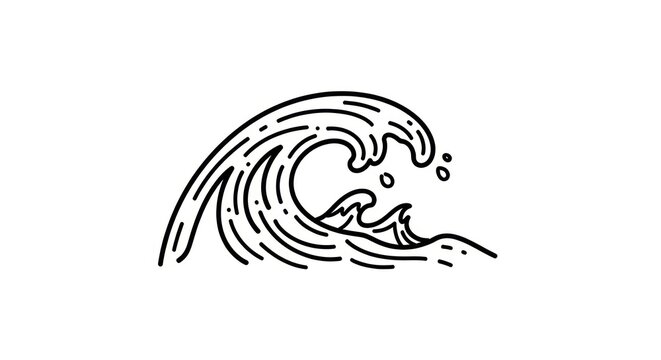 Wave ocean water sea surf.