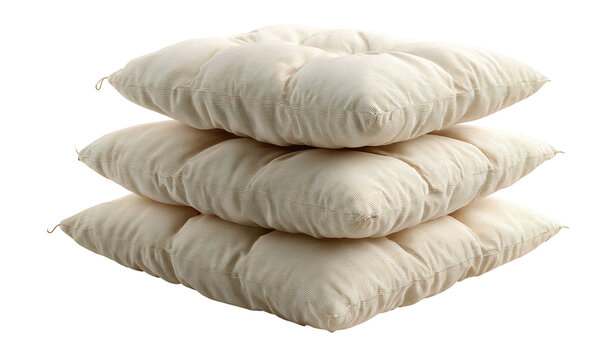 Stacked Cream Cushions for Comfortable Seating.