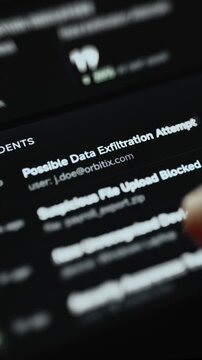 vertical incident feed reports possible data exfiltration