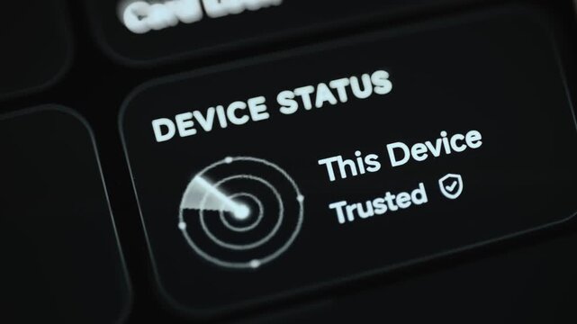 trusted device status radar confirms secure mobile access
