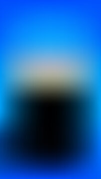 Gradient background blends blue beige and black in a blurred atmospheric style