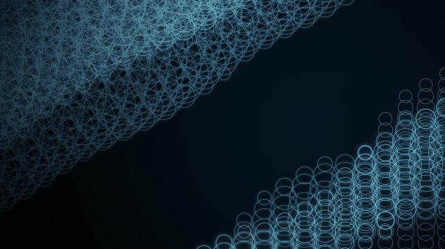 10 Second Seamless Loop of Abstract Blue Digital Circles on Clean 4K UI Background with No Text