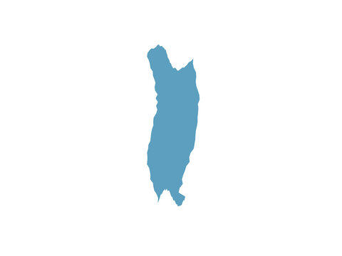 A minimalist blue silhouette representing the geographical shape of the island nation Togo