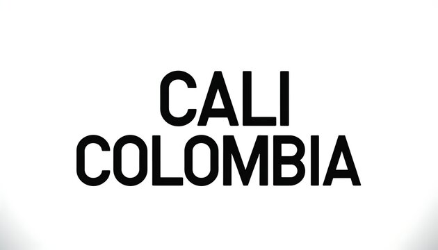 Cali Colombia Text Typography Minimalist Design.