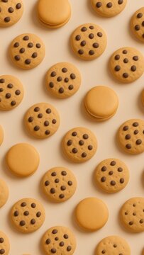 Playful cookie pattern wallpaper for mobile phone