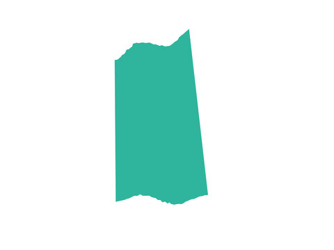 A minimalist teal silhouette of the Canadian province of Saskatchewan on black