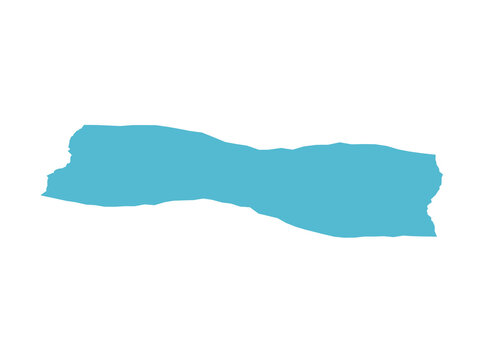 A minimalist blue silhouette representing the geographical shape of the country Nepal