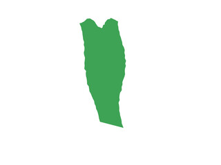 A Simple Flat Green Vector Silhouette Representing The Island Of Taiwan Region © Haiwaheve