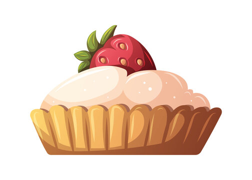 Tart with strawberry