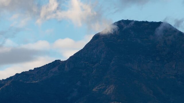 manquehue hill santiago Chile skyline mountain clouds panoramic landscape