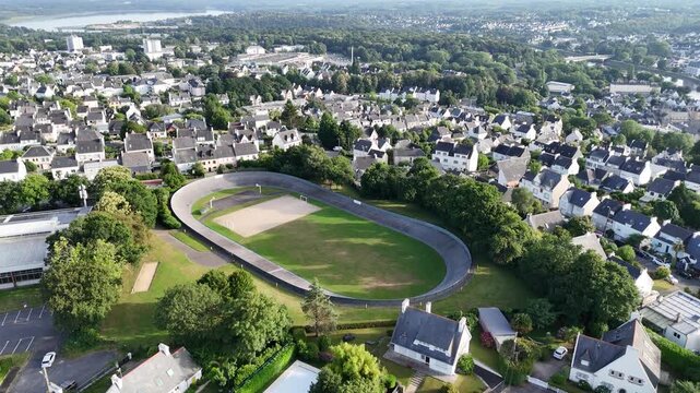Velodrome Quimper France drone aerial view
