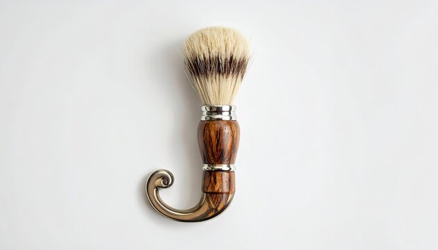 Elegant Wooden Handle Shaving Brush with Soft Bristles